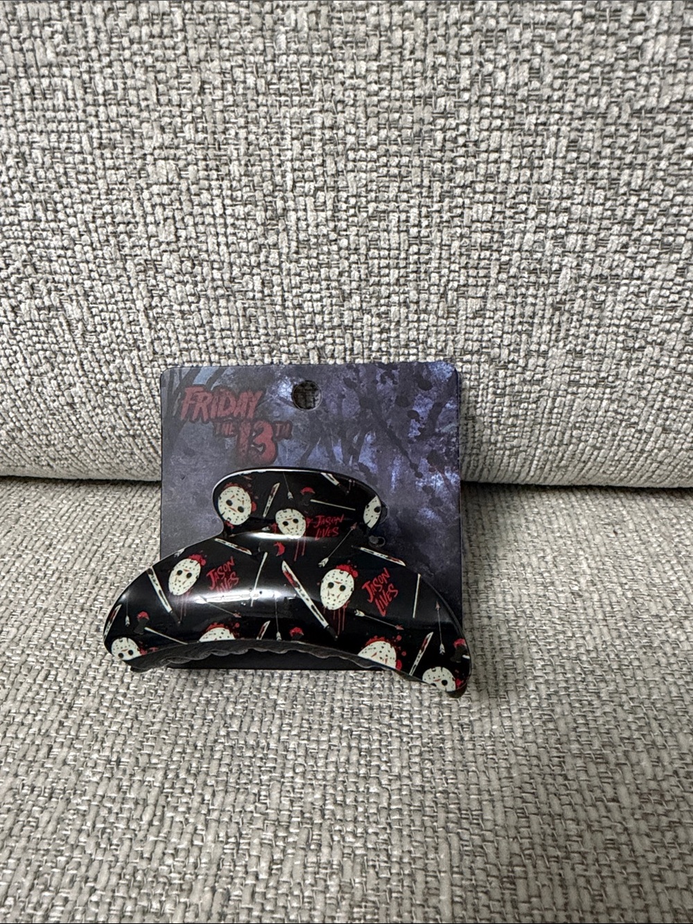 Friday The 13th Jason VorHees Face Mask Acrylic Hair Clip